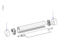 Endkappe Omnistor 5102 li+re anthrazit RAL9011