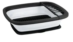 Faltbarer Silikon-Geschirrtrockner mit Abtropfschale