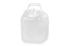 Faltkanister 10L,transparent, 23x21x36cm,Öffnung 3cm,Deckel weiß