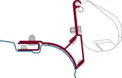 Fiamma Adapter f. VW-T5 Multivan o. Transporter für Fiamma Markise F35