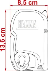 Fiamma Wand-Markise 45S, 2,6 m, Royal Grey