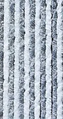 Flauschvorhang 100x200cm grau/weiß für Vorzelt- oder Balkontüren