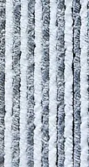 Flauschvorhang 56x185 grau/weiß für Caravantüren