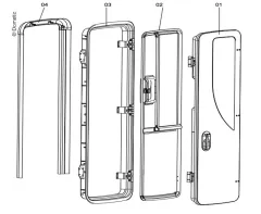 Fliegenschutz kpl. CaraD-R + RF für RM-Tür