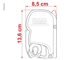 F.Mark.F45S weiß2,6m R.Bl