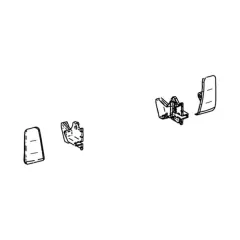 Frontblendenendkappen anthrazit TO 8000, Satz links und rechts -