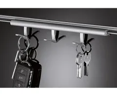 Führungsleiste mit 3 Haken, Aluminium 200 mm