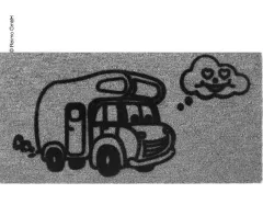FUSSMATTE »CAMPER« 50 x 25cm, DERBY FLOCK
