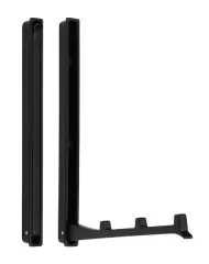 Garderoben-Klapphaken - Zweifach - Schwarz matt