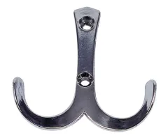 Garderobenhaken doppelt, verchromt