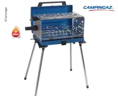 Gasgrill, transportabel, 3-flammig, mit Grillmotor, 50 mbar