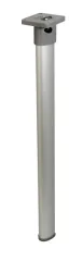 Gelenktischfuß mattsilber, Gelenk oben, 675mm