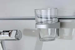 Glashalter Aluminium, silber, für 1 Glas oder Becher