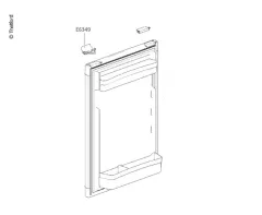 Griff inklusive Verriegelung für Kühlschränke N3000 / N4000