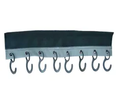 Hakenleiste mit 8 Haken, Keder und Klettverschluss Länge 58cm