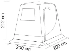 Heckzelt UPDATE für VITO, V-Klasse, Marco Polo ab 2015, 200x195x208cm