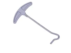 Heringauszieher Luxus Stahl verzinkt, Griff Kunststoff