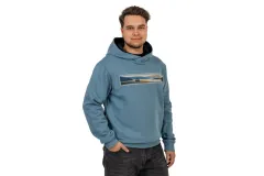 Hoodie HOLIDAY TRAVEL, Unisex Größe S, blau-grau, Organic Cotton