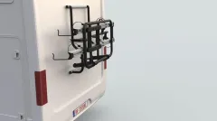 Kippbarer Fahrradträger speziell entwickelt für Wohnmobile zum mühelosen Beladen