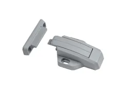 Klappenschloss Push Latch mit Schließblech, grau