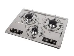 Kocher 3-flammig Edelstahl B47 x T36 x H4+9 cm