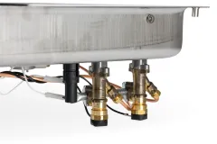 Kocher-Spülen-Kombination - mit 2-teiliger Glasabdeckung