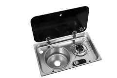 Kocher-Spülenkombination ASO - Spülbecken Links