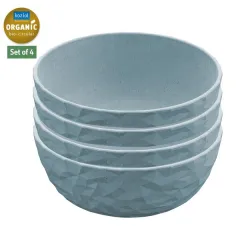 Koziol CLUB Schüssel 700ml, 4er-Set, flower blue