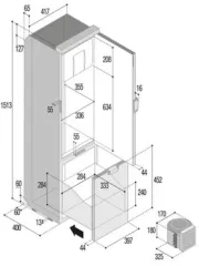 Kühlschrank SLIM 150 CHR - Grau