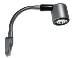 LED 12V Leseleuchte, 1W, mattsilber, 130mm, Festanbau SB