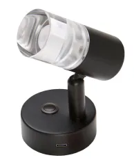 LED-Aufbauspot mit Nachtlicht - Matt schwarz