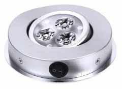 LED Deckenleuchte, 3x1W, 80lm 3SMD, Ø105mm, H24mm