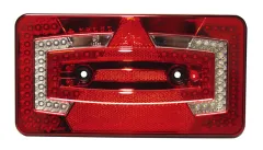 LED-Multifunktionsleuchte, 9-32V, rechts rot IP67 mit Dreiecksrückstrahler