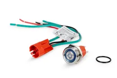 LED-Schalter, Edelstahl rund 19mm, 15 A