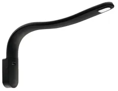 LED-Schwanenhalsleuchte schwarz, silikonummantelt