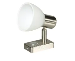 LED Spot 12V, 3W Power LED, Touch-Schalter, Dimmer, Nickel