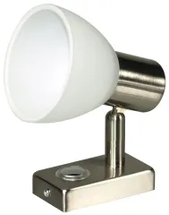 LED Spot 12V, 3W Power LED, Touch-Schalter, Dimmer, Nickel