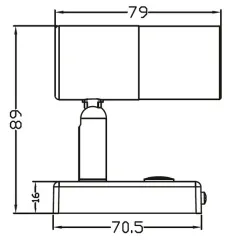 LED-Spot mit Touch-Schalter und USB-Port im Sockel