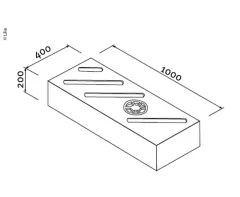 Lilie Universaltank natur, 78L, H200xB1000xL400mm