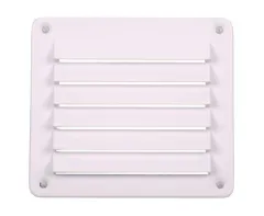 Lüftungsgitter, weiß, 142x127mm, eckig, inkl. Schrauben