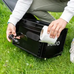 Magnet Toilettenpapierhalt. SILWY inkl.MetallPad Black,16,6x4,5x11 cm