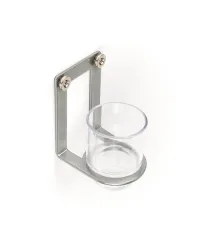 Magnet.Becherhalter Alumin.+Becher Plexiglas, f.Art.66586, 70x125x90mm