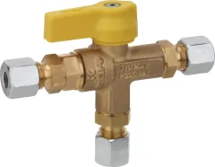 Manuelles Umschaltventil RVS 8, für Zweiflaschenanlage, Messing