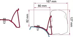 Markisen-Adapter F43van für Renault Trafic / Opel Vivaro / Nissan Primastar L1 / L2 bis 2015
