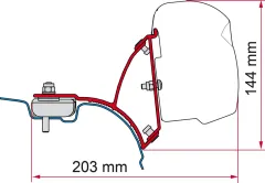 Markisen-Adapter F43van für VW T5 / T6 kurzer Radstand - Rechtslenker