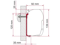 Markisen-Wandadapter- Kit F45