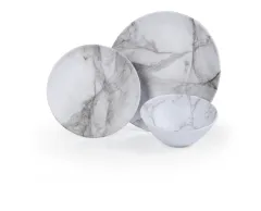 Melamin Geschirrset MARMOR 6tlg., für 2 Personen