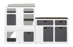 Modulare Fullsize-Möbelzeile zur Selbstmontage - perfekt für VW T5/T6/T6.1 Kurzradstand
