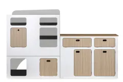 Modulare Fullsize-Möbelzeile zur Selbstmontage - perfekt für VW T5/T6/T6.1 Kurzradstand