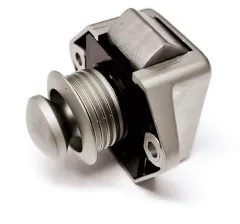 Möbelgriff Push Snap Mini Komplettset - Silber matt - 1er Pack